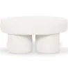 Ottoman Design En Bouclé Blanc – Table Basse Moderne - Sera image 7