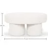 Ottoman Design En Bouclé Blanc – Table Basse Moderne - Sera image 7