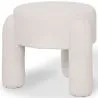 Tabouret Rembourré En Tissu Bouclé Blanc Cassé – Assise Moderne Pour Salon Et Chambre - Boreta image 7