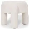Tabouret Rembourré En Tissu Bouclé Blanc Cassé – Assise Moderne Pour Salon Et Chambre - Boreta image 7