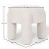Tabouret Rembourré En Tissu Bouclé Blanc Cassé – Assise Moderne Pour Salon Et Chambre - Boreta image 7