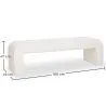 Banc Rembourré En Tissu Bouclé Blanc - Moderne Élégant Minimaliste - Karla image 7