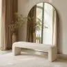 Banc Rembourré En Tissu Bouclé Blanc - Moderne Élégant Minimaliste - Karla image 7