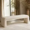 Banc Rembourré En Tissu Bouclé Blanc - Moderne Élégant Minimaliste - Karla image 7