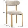 Chaise de salle à manger Chenille rembourrée - Pieds effet Chêne - Design ergonomique et moderne - Okare image 7