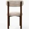 Chaise de salle à manger tapissée en lin – Pieds effet bois foncé – Design ergonomique et moderne – Okare image 7