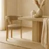 Fauteuil de <em>salle de séjour</em> avec <em>accoudoirs</em> <em>rembourrés</em> en Chenille – <em>Pieds</em> effet chêne – <em>Design ergonomique</em> et moderne – Okare image 7