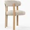 Fauteuil de <em>salle de séjour</em> avec <em>accoudoirs</em> <em>rembourrés</em> en Chenille – <em>Pieds</em> effet chêne – <em>Design ergonomique</em> et moderne – Okare image 7