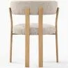 Fauteuil de <em>salle de séjour</em> avec <em>accoudoirs</em> <em>rembourrés</em> en Chenille – <em>Pieds</em> effet chêne – <em>Design ergonomique</em> et moderne – Okare image 7