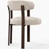 Fauteuil de salon avec accoudoirs rembourrés en Chenille – Pieds effet bois foncé – Design ergonomique et moderne – Okare image 7