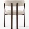 Fauteuil de salon avec accoudoirs rembourrés en Chenille – Pieds effet bois foncé – Design ergonomique et moderne – Okare image 7
