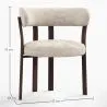 Fauteuil de salon avec accoudoirs rembourrés en Chenille – Pieds effet bois foncé – Design ergonomique et moderne – Okare image 7