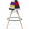 Tabouret de Bar - Rembourrage Patchwork - Design Scandinave et Pieds en Bois - Skögur image 7