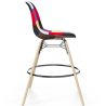 Tabouret de Bar - Rembourrage Patchwork - Design Scandinave et Pieds en Bois - Skögur image 7
