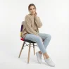 Chaise de Salle à Manger - Tissu Patchwork - Design Scandinave et Pieds en Bois - Skögur image 7