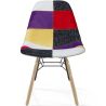 Chaise de Salle à Manger - Tissu Patchwork - Design Scandinave et Pieds en Bois - Skögur image 7