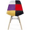Chaise de Salle à Manger - Tissu Patchwork - Design Scandinave et Pieds en Bois - Skögur image 7