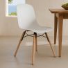 Chaise de salle à manger avec pieds en bois naturel – Style moderne et fonctionnalité -Broly image 7