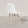 Chaise de salle à manger avec pieds en bois naturel – Style moderne et fonctionnalité -Broly image 7