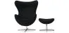 Fauteuil avec repose-pieds design en forme d'œuf - Revêtement en tissu - Brave image 7