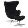 Fauteuil avec repose-pieds design en forme d'œuf - Revêtement en tissu - Brave image 7