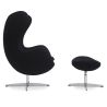 Fauteuil avec repose-pieds design en forme d'œuf - Revêtement en tissu - Brave image 7