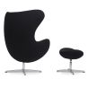 Fauteuil avec repose-pieds design en forme d'œuf - Revêtement en tissu - Brave image 7