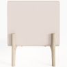 Table de chevet scandi moderne recouverte en simili cuir avec 2 tiroirs et pieds en bois naturel - Bennis image 7