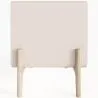 Table de chevet scandi moderne recouverte en simili cuir avec 2 tiroirs et pieds en bois naturel - Bennis image 7