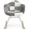 Chaise à bascule style Nordic Patchwork – Rembourrée en Tissu – Patchwork Sam  image 7