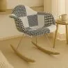 Chaise à bascule style Nordic Patchwork – Rembourrée en Tissu – Patchwork Sam  image 7