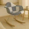 Chaise à bascule style Nordic Patchwork – Rembourrée en Tissu – Patchwork Sam  image 7