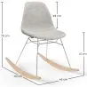 Chaise à bascule moderne en tissu rembourré pour adultes - Pieds en acier et bois - Skögur image 7