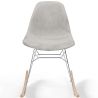 Chaise à bascule moderne en tissu rembourré pour adultes - Pieds en acier et bois - Skögur image 7