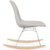 Chaise à bascule moderne en tissu rembourré pour adultes - Pieds en acier et bois - Skögur image 7