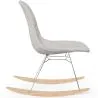 Chaise à bascule moderne en tissu rembourré pour adultes - Pieds en acier et bois - Skögur image 7