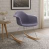 Chaise à bascule moderne en tissu rembourré – Style nordique - Nordika image 7
