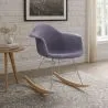 Chaise à bascule moderne en tissu rembourré – Style nordique - Nordika image 7