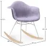 Chaise à bascule moderne en tissu rembourré – Style nordique - Nordika image 7