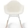Chaise à bascule Bouclé avec accoudoirs – Design scandinave avec acier et bois - Nordika image 7