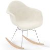 Chaise à bascule Bouclé avec accoudoirs – Design scandinave avec acier et bois - Nordika image 7