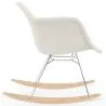 Chaise à bascule Bouclé avec accoudoirs – Design scandinave avec acier et bois - Nordika image 7