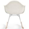 Chaise à bascule Bouclé avec accoudoirs – Design scandinave avec acier et bois - Nordika image 7