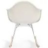 Chaise à bascule Bouclé avec accoudoirs – Design scandinave avec acier et bois - Nordika image 7