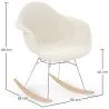 Chaise à bascule Bouclé avec accoudoirs – Design scandinave avec acier et bois - Nordika image 7