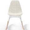 Chaise à bascule Minimaliste Bouclé – Style Nordic avec base en bois et acier - Skögur image 7