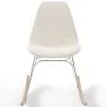 Chaise à bascule Minimaliste Bouclé – Style Nordic avec base en bois et acier - Skögur image 7