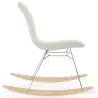 Chaise à bascule Minimaliste Bouclé – Style Nordic avec base en bois et acier - Skögur image 7