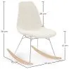 Chaise à bascule Minimaliste Bouclé – Style Nordic avec base en bois et acier - Skögur image 7