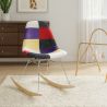 Chaise à bascule moderne Patchwork – Style nordique avec pieds en bois et acier - Skögur image 7